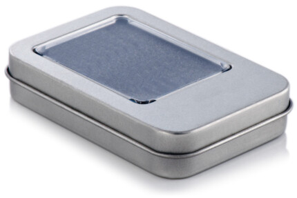 Metal box with window