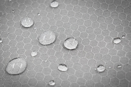 Water and stain-resistant recycled ♻ touring fabric