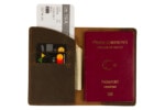 Genuine Leather Passport Cover and Travel Wallet