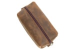 Genuine Leather Shaving & Makeup Bag