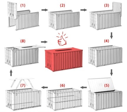 Container Shaped Napkin Holder