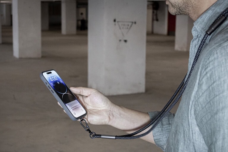 2-in-1 Design: Wrist Phone Strap and Charging Cable