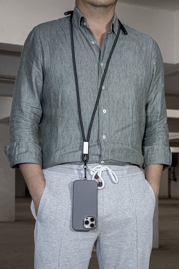 2-in-1 Design: Wrist Phone Strap and Charging Cable