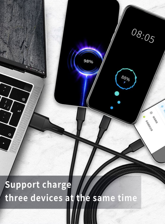 60W PD 5-in-1 Multi Fast Charging Cable