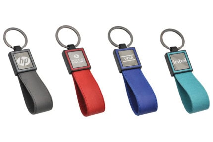 Metal & Leather Keychain