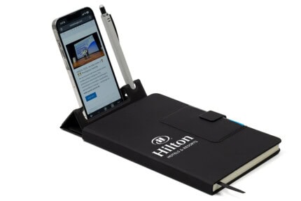 Eco-Friendly Notebook with Phone Stand