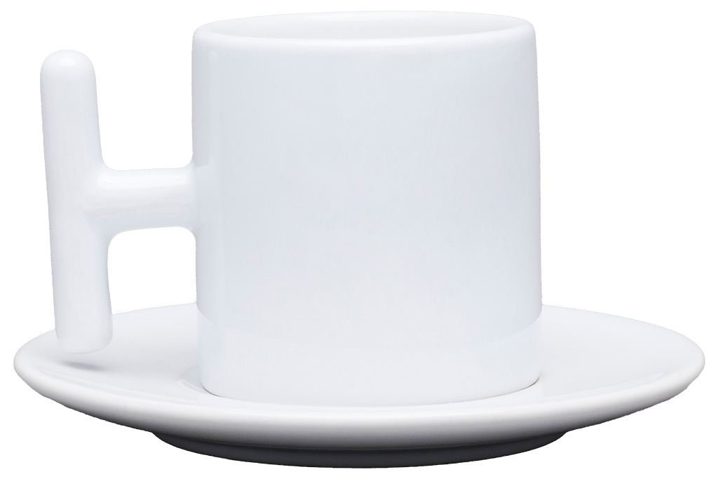 Porcelain Espresso Cup and Saucer - 2.2 oz