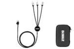 Long Metallic Multi Cable with Light Up Logo