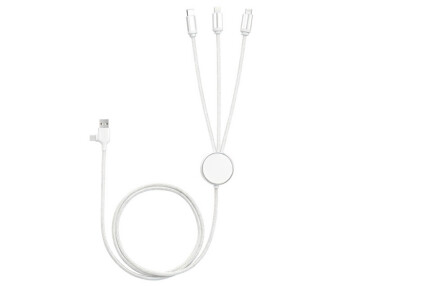 Long Metallic Multi Cable with Light Up Logo