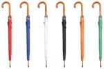 43" Windproof Wooden Handle Stick Umbrella